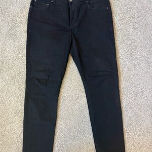 Ksubi Black Chitch Laid Tapered Denim Jeans Embroidered Accents Men's Sz 38